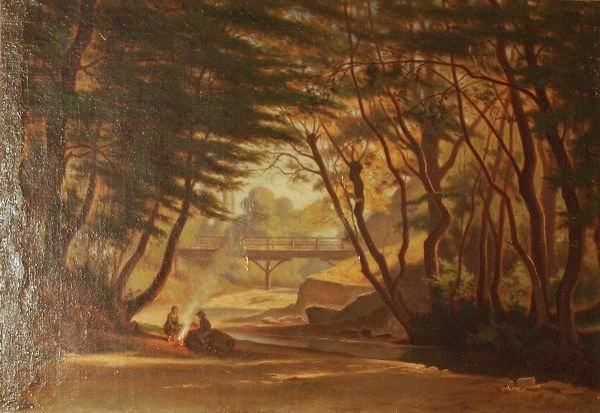 Lancy d'Autrefois - peinture de Léonce Mallet - Pont-Rouge