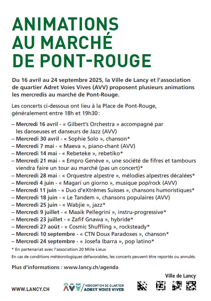Concerts au marché